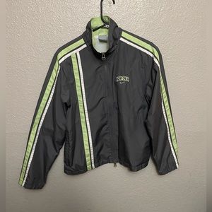 Vintage Nike Gray Swoosh Full Zip Up Windbreaker Jacket